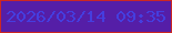 文字の大きさ：5、枠の色：cb2723、背景の色：551ea7、文字の色：453edf 無料ブログパーツのブログ時計
