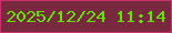 文字の大きさ：4、枠の色：cb306e、背景の色：79293d、文字の色：5ee700 無料ブログパーツのブログ時計