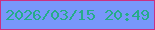 文字の大きさ：4、枠の色：cb3082、背景の色：7897fb、文字の色：25ac89 無料ブログパーツのブログ時計