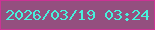 文字の大きさ：3、枠の色：cb3394、背景の色：944f7f、文字の色：47f1dc 無料ブログパーツのブログ時計