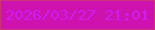 文字の大きさ：3、枠の色：cb3478、背景の色：ce12ae、文字の色：ce1df2 無料ブログパーツのブログ時計