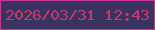 文字の大きさ：3、枠の色：cb3594、背景の色：3a3261、文字の色：c33c68 無料ブログパーツのブログ時計