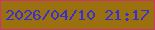 文字の大きさ：5、枠の色：cb366d、背景の色：9b700e、文字の色：3631ce 無料ブログパーツのブログ時計