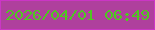 文字の大きさ：3、枠の色：cb36c5、背景の色：af409d、文字の色：4ec821 無料ブログパーツのブログ時計
