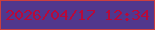 文字の大きさ：2、枠の色：cb3e3e、背景の色：51378d、文字の色：b8093a 無料ブログパーツのブログ時計