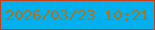 文字の大きさ：4、枠の色：cb3f16、背景の色：02b0ed、文字の色：aa7320 無料ブログパーツのブログ時計