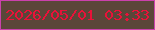 文字の大きさ：3、枠の色：cb41ac、背景の色：5b4639、文字の色：e91239 無料ブログパーツのブログ時計