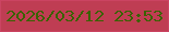 文字の大きさ：3、枠の色：cb4462、背景の色：bf3d53、文字の色：396200 無料ブログパーツのブログ時計