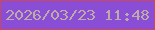 文字の大きさ：5、枠の色：cb475e、背景の色：894ed5、文字の色：beaba7 無料ブログパーツのブログ時計