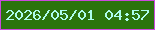 文字の大きさ：3、枠の色：cb49dd、背景の色：2b740d、文字の色：adfdec 無料ブログパーツのブログ時計