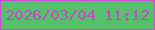 文字の大きさ：3、枠の色：cb4dda、背景の色：57c06a、文字の色：c44cc7 無料ブログパーツのブログ時計