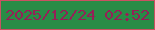 文字の大きさ：5、枠の色：cb5162、背景の色：298c46、文字の色：962057 無料ブログパーツのブログ時計