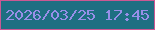 文字の大きさ：4、枠の色：cb5893、背景の色：1e6f82、文字の色：988fe8 無料ブログパーツのブログ時計