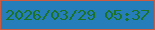 文字の大きさ：2、枠の色：cb5a40、背景の色：257eb9、文字の色：1b7328 無料ブログパーツのブログ時計