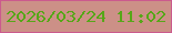 文字の大きさ：3、枠の色：cb5a8d、背景の色：cc9087、文字の色：56a718 無料ブログパーツのブログ時計
