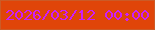 文字の大きさ：2、枠の色：cb5b27、背景の色：e04509、文字の色：cc1ff9 無料ブログパーツのブログ時計