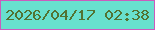 文字の大きさ：1、枠の色：cb5bbd、背景の色：68e0ce、文字の色：527332 無料ブログパーツのブログ時計