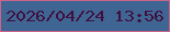 文字の大きさ：3、枠の色：cb648a、背景の色：3f6693、文字の色：400f3f 無料ブログパーツのブログ時計