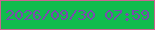 文字の大きさ：1、枠の色：cb6491、背景の色：11bc4d、文字の色：7a4aae 無料ブログパーツのブログ時計