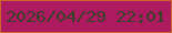 文字の大きさ：1、枠の色：cb662e、背景の色：ad1a60、文字の色：384028 無料ブログパーツのブログ時計