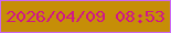 文字の大きさ：3、枠の色：cb66f6、背景の色：c68e07、文字の色：d11688 無料ブログパーツのブログ時計