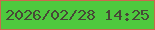 文字の大きさ：4、枠の色：cb684e、背景の色：4ec93e、文字の色：474937 無料ブログパーツのブログ時計