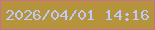 文字の大きさ：4、枠の色：cb6e92、背景の色：b5943c、文字の色：bec9f5 無料ブログパーツのブログ時計