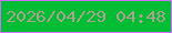 文字の大きさ：4、枠の色：cb6fff、背景の色：01bd34、文字の色：aea08f 無料ブログパーツのブログ時計