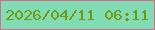 文字の大きさ：1、枠の色：cb708d、背景の色：81dbb3、文字の色：6f9b12 無料ブログパーツのブログ時計