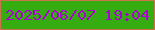 文字の大きさ：5、枠の色：cb734c、背景の色：35ac10、文字の色：aa02d3 無料ブログパーツのブログ時計