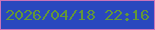 文字の大きさ：5、枠の色：cb73ba、背景の色：2a48be、文字の色：639738 無料ブログパーツのブログ時計