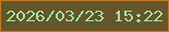 文字の大きさ：2、枠の色：cb741a、背景の色：645729、文字の色：a4e2a0 無料ブログパーツのブログ時計