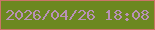 文字の大きさ：3、枠の色：cb7468、背景の色：6c8820、文字の色：b891b6 無料ブログパーツのブログ時計
