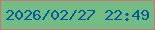 文字の大きさ：2、枠の色：cb7473、背景の色：73bc86、文字の色：045998 無料ブログパーツのブログ時計