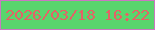 文字の大きさ：2、枠の色：cb77c2、背景の色：59d56d、文字の色：e46266 無料ブログパーツのブログ時計