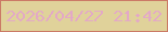 文字の大きさ：3、枠の色：cb7a66、背景の色：e0d29a、文字の色：e3a9c6 無料ブログパーツのブログ時計