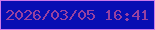 文字の大きさ：4、枠の色：cb7aea、背景の色：080eb3、文字の色：9741a0 無料ブログパーツのブログ時計