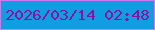 文字の大きさ：3、枠の色：cb7be9、背景の色：0e9ee1、文字の色：8813a3 無料ブログパーツのブログ時計