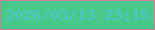 文字の大きさ：5、枠の色：cb7d98、背景の色：48c98a、文字の色：4cc6d4 無料ブログパーツのブログ時計