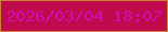 文字の大きさ：3、枠の色：cb8231、背景の色：c00a4b、文字の色：cb10b8 無料ブログパーツのブログ時計