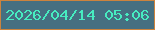 文字の大きさ：1、枠の色：cb833e、背景の色：456f81、文字の色：47ecc0 無料ブログパーツのブログ時計