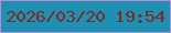 文字の大きさ：5、枠の色：cb85cd、背景の色：1b91b3、文字の色：882520 無料ブログパーツのブログ時計