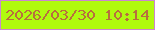 文字の大きさ：5、枠の色：cb86d1、背景の色：b0fa0e、文字の色：b86e3e 無料ブログパーツのブログ時計