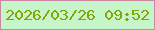 文字の大きさ：2、枠の色：cb87a4、背景の色：c5f5c8、文字の色：82a501 無料ブログパーツのブログ時計