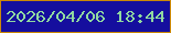 文字の大きさ：5、枠の色：cb8807、背景の色：150e9e、文字の色：91d9a0 無料ブログパーツのブログ時計