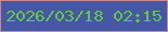 文字の大きさ：5、枠の色：cb888d、背景の色：4757a4、文字の色：60c84c 無料ブログパーツのブログ時計