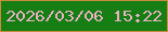 文字の大きさ：3、枠の色：cb8b3d、背景の色：167e13、文字の色：e8b1c6 無料ブログパーツのブログ時計