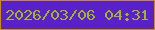 文字の大きさ：3、枠の色：cb8c14、背景の色：5a21c8、文字の色：a1b624 無料ブログパーツのブログ時計