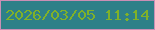 文字の大きさ：5、枠の色：cb8fb5、背景の色：2e8088、文字の色：80b129 無料ブログパーツのブログ時計