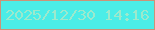 文字の大きさ：2、枠の色：cb9378、背景の色：4bede7、文字の色：9ce9cd 無料ブログパーツのブログ時計